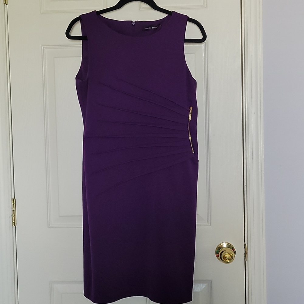 Purple sheath dress